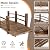 EPICOZY Wood Garden Bridge Classic Wooden Arch Stained Finish Footbridge with Safety Railings, 530 lbs Capacity, Decorative Pond Bridge Landscaping for Outdoor Yard Farm Garden Creek Ponds, Carbonized