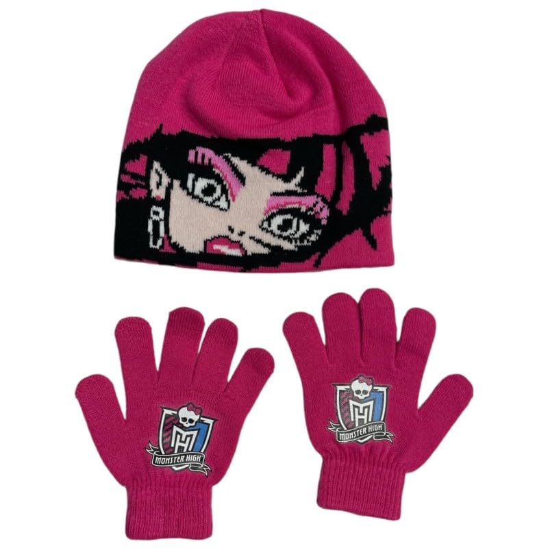 Set bonnet et Gants Monster High (Fuchsia)