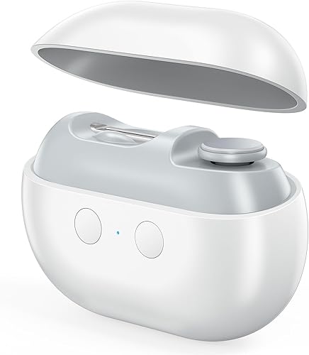 Cortaúñas eléctrico para bebé, 3 en 1, pulido y almacenamiento de fragmentos con luz LED, cuidado de uñas seguro y preciso para personas mayores,