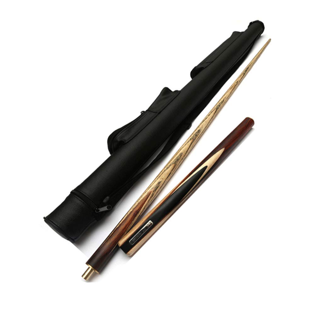 YRU 3/4 Stecca da Biliardo, Asta in Frassino Fatta A Mano 145cm 3 Pezzi con Accessori di Estensione Custodia Rigida/Borsa da Scegliere 18,5 OZ