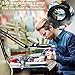 10X LED Magnifying Lamp with Clamp, KIRKAS 2,200 Lumens Dimmable Super Bright Daylight Magnifying Glass with Light, Adjustable Swivel Arm Lighted Magnifier Lamp for Reading Repair Crafts- Black