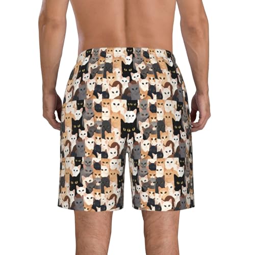 Cat Print Print Stylish Beach Shorts Swim Trunks Lightweight Breathable Summer Outdoor Activities3