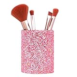 Bling Sequins Makeup Brush Holder, Cute Glitter Vanity Decor Organizer, Cosmetic Brushes Comb Pen...