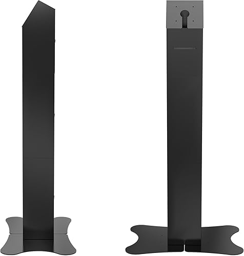 CTA Digital Quiosco con estante de impresora, quiosco de soporte de piso compatible con VESA con almacenamiento de impresora cerrado y gestión de