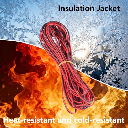 10 Metros de Cable Eléctrico 22AWG 2 Hilos Rojo y Negro de Cobre Estañado, Cable Flexible Doble Aislamiento en PVC para Tiras LED, Altavoz de Alambre, Lámparas y Aplicaciones Eléctricas Variadas - imagen 5