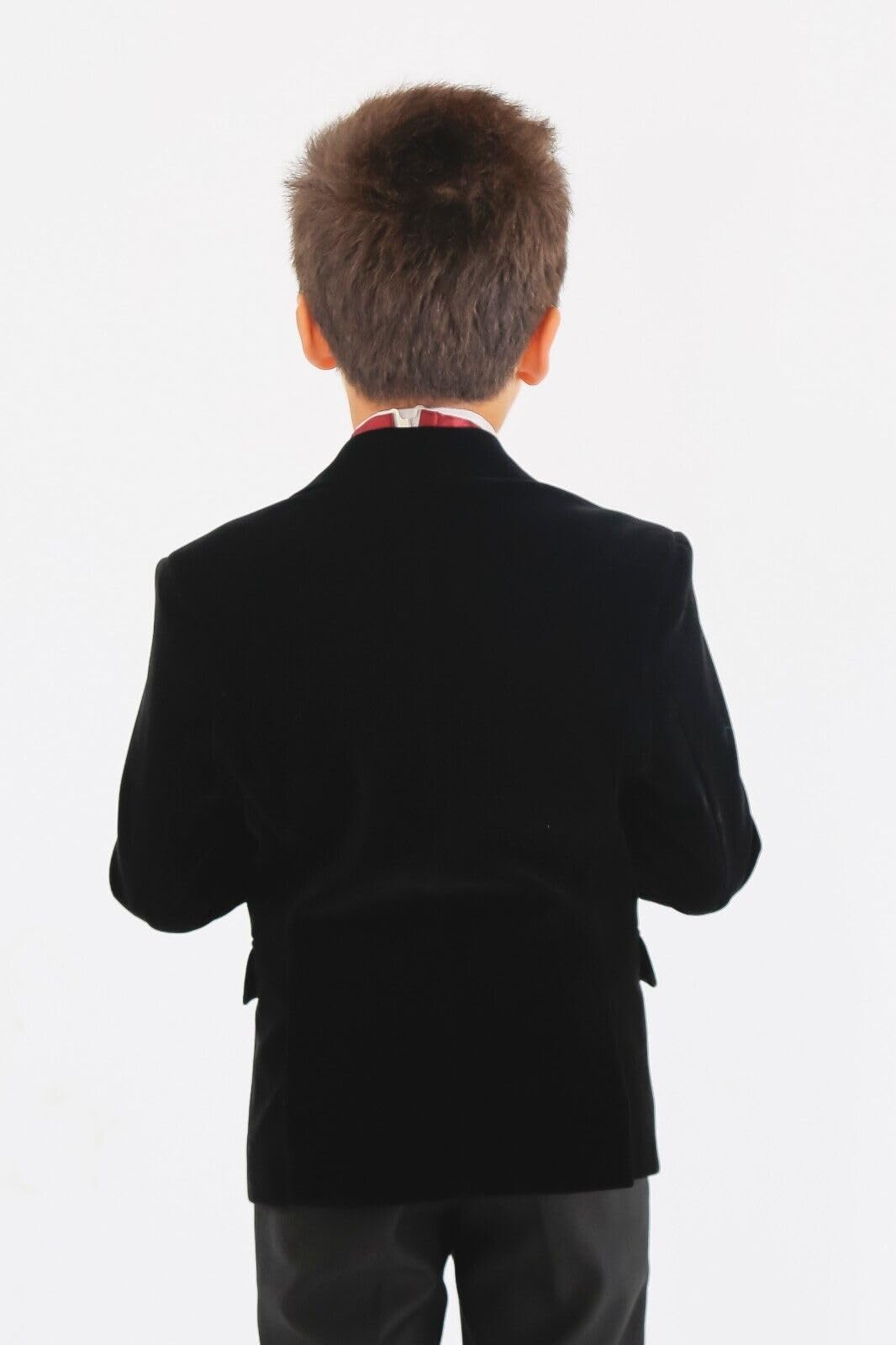 SIRRI Chaqueta de Invierno de Terciopelo para niños, Corte Entallado, Formal, para Boda, Cena, cumpleaños