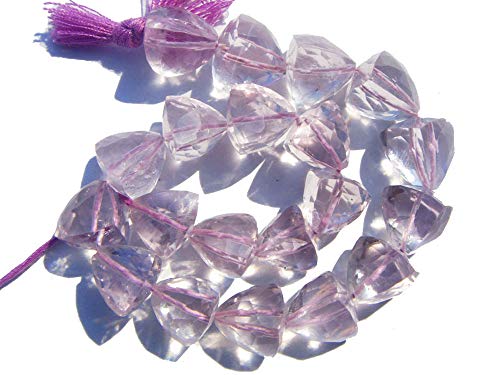 Améthyste naturelle en forme de facettes perles pour fabrication de bijoux et collier DIY