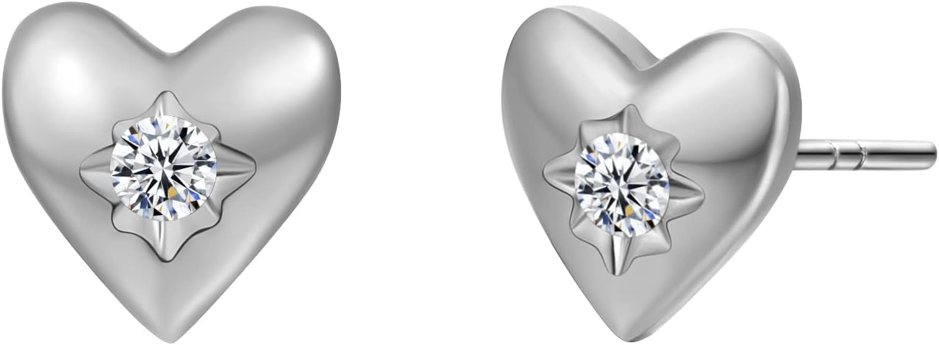 Limerencia G23 Pure Titanium Hypoallergenic Earrings, F136 Implant Grade Titanium Studs Suitable for Sensitive Ears Delicate Jewelry