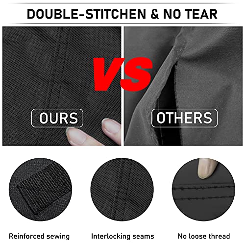 Patio Bench Loveseat Cover Waterproof, 2-Seater Heavy Duty Outdoor Sofa Covers, Lawn Patio Furniture Couch Covers, Fits Up To 60Wx34Dx30H Inches, Black #TOP5