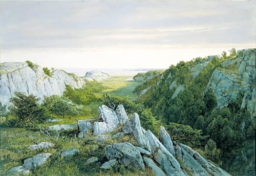 Impression Tableaux Graffiti de prestige inspiré par William Trost Richards pour grand salon