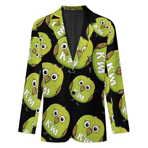 Funny Kiwi Bird Mens Casual Blazer Button Suit Jacket Lightweight Sport Coat for Work Business4