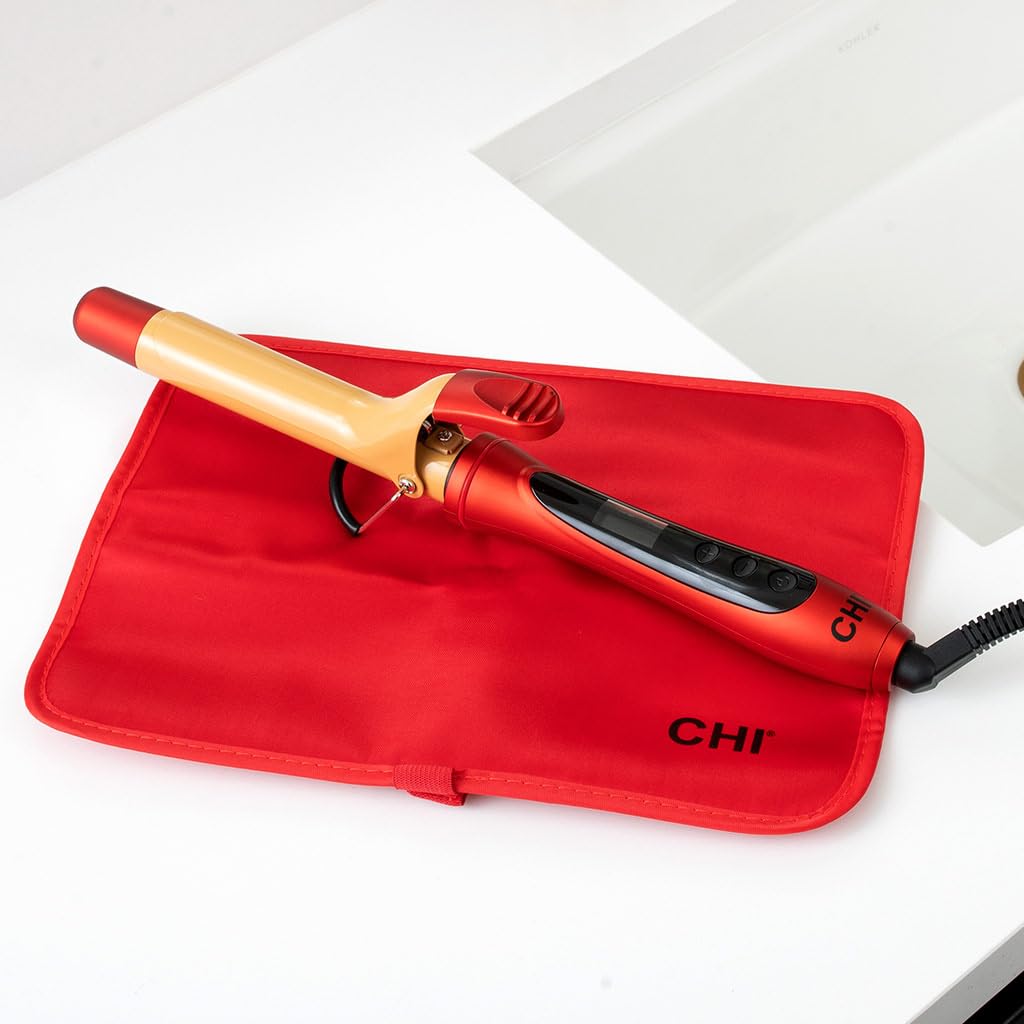 Amazon.com: CHI Air Texture Fire Red Ceramic Curl Iron, Hair  display picture 1