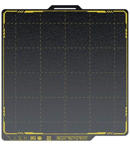 BIQU SSS ���ʃp���_ �X�v�����O �X�`�[�� �r���h �v���[�g Bambu-Lab X1C/X1E/P1P/P1S/A1 3D�v�����^�[�A258x258MM(25.8x25.8 cm)���_��ȃV�[�g���O���\�\�ʃv���b�g�t�H�[��(�u���b�N)