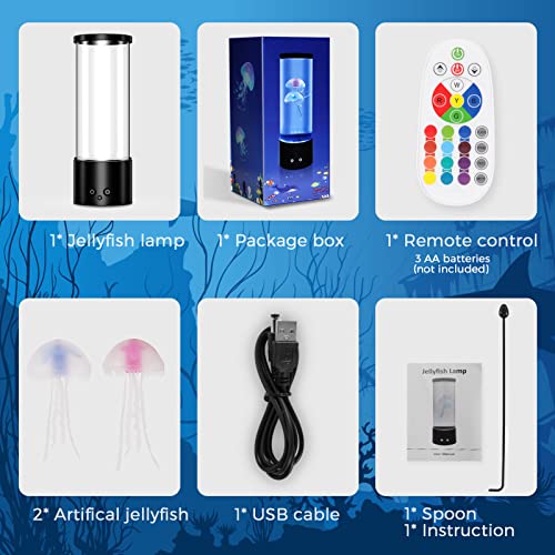 Aonesy Jellyfish Lava Lamp, 17 Color Changing Jelly Fish Tank Mood Lamps For Home Office Room Desktop Decoration, Jellyfish Aquarium Night Light Christmas Gifts For Kids Teens Girls Boys Adults #TOP6
