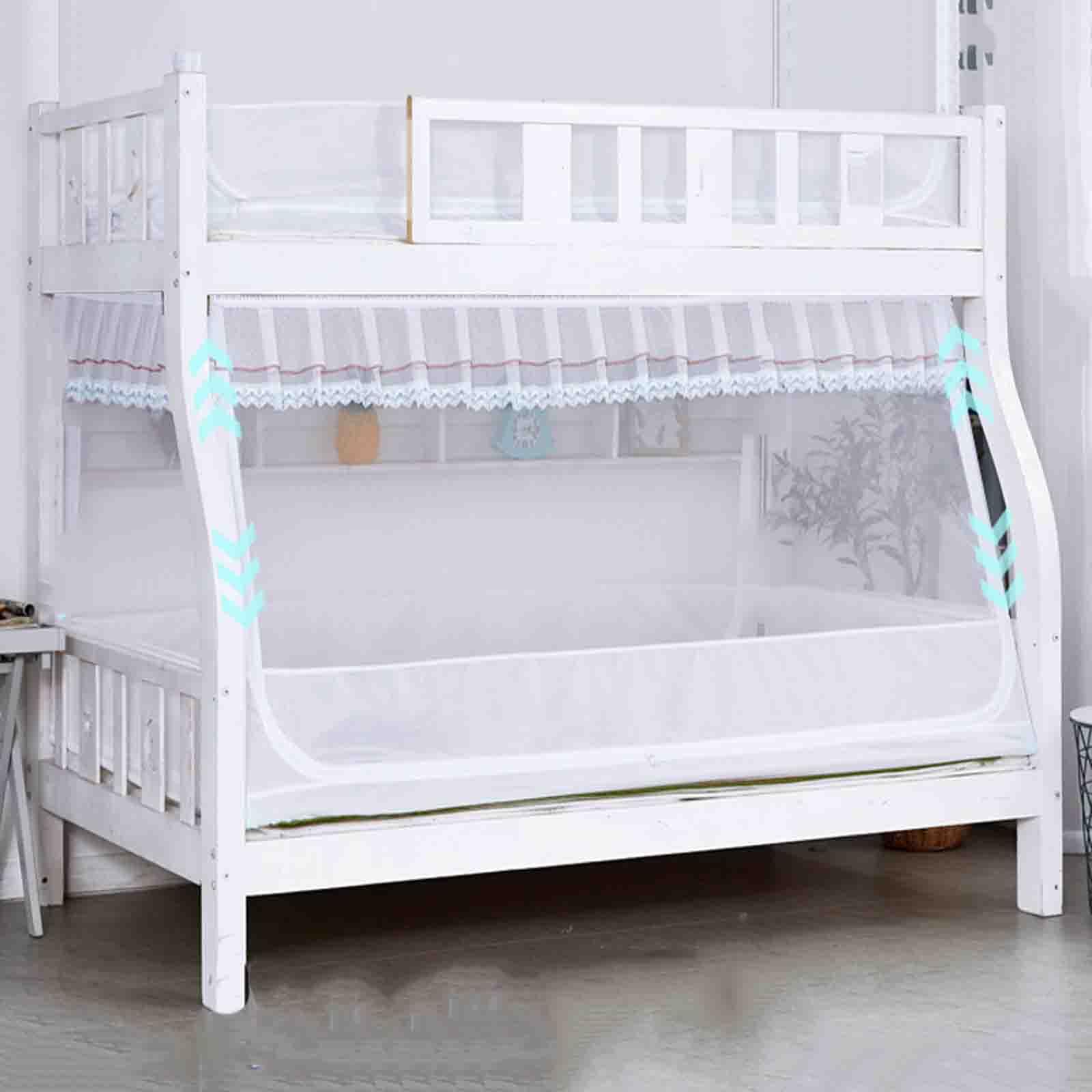 Lshtshf-ou Net Mosquito For Bed For Single Bedroom Curtains Frame Draperies Bunk Canopies Curtain With Bracket With Bottom