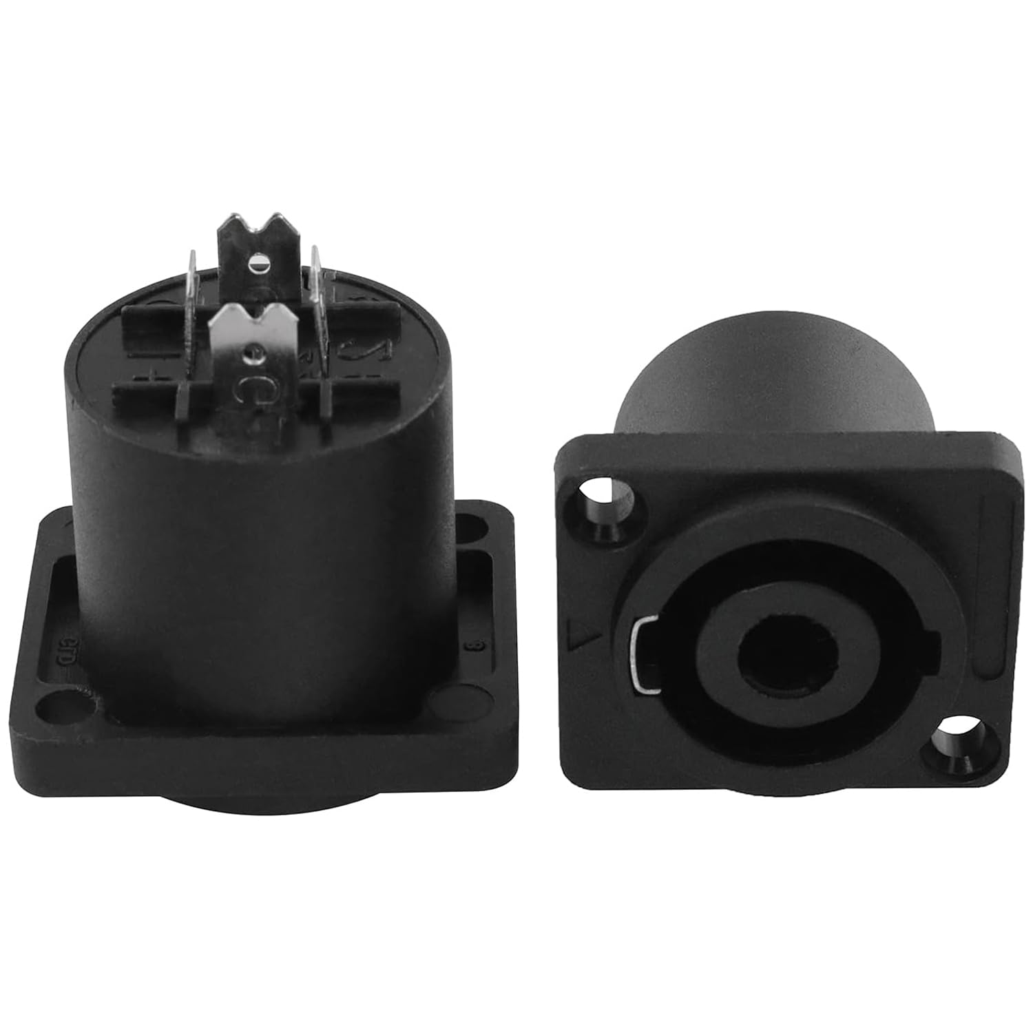 Greluma 6 pcs connecteurs femelles audio à 4 broches à verrouillage par rotation, compatibles avec les prises Speakon NL4MP, NL4MPR, NL4FC, NL4FX et NLT4X.