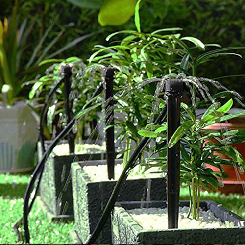 Adjustable Irrigation Drippers,Adjustable 360 Degree Water Flow Drip Irrigation System Drip Emitters for 4/7mm Tube PE Pipe for Flower beds, Vegetable Gardens, Herbs Gardens 50PCS - Image 6