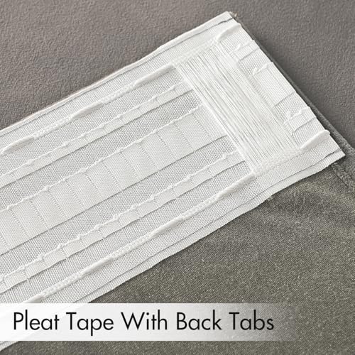 Image of MIULEE Silver Gray Velvet Pinch Pleat Blackout Curtains W52 X L84 Inches | 2 Panels,Luxury,Thermal Insulated,Super Soft,Back Tab & Rod Pocket,for Bedroom Living Room
