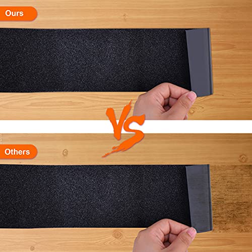 Image of Qingluan Anti Slip Tape Heavy Duty Grip Tape Non Slip Stair Treads Waterproof High Traction Safety Tape for Indoor Outdoor Stairs Steps Floors (Black, 2 Inch x 16.4ft)