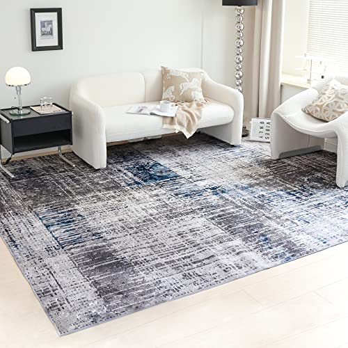 Omerai 8'X 10 'Area Rugs For Living Room Large Rug Machine Washable Rug Abstract Rug With Non Slip Rug For Bedroom Grey Rug Carpet Dining Home Decor Office (Grey) #TOP16