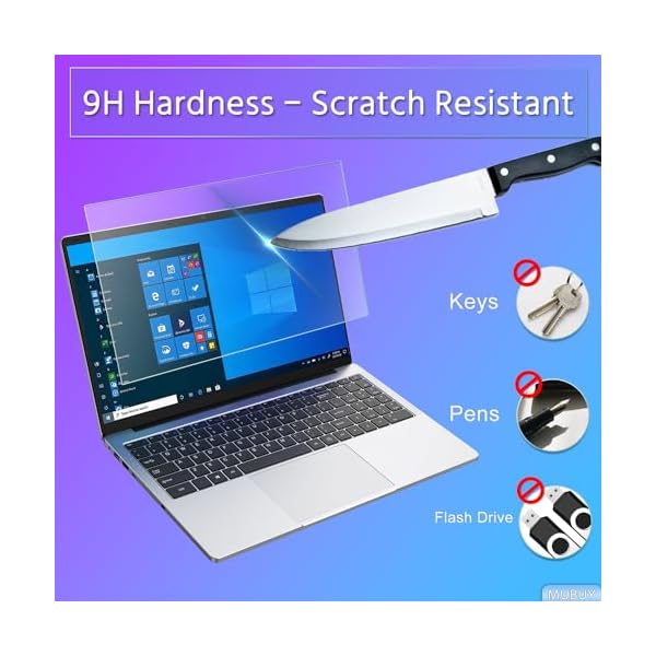 MUBUY 2 Pcs Tempered Glass Screen Protector for Lenovo Yoga 7i / Yoga 7 14 2-in-1 Touchscreen Laptop (14 inch), Scratch Resistant Anti Fingerprint 9H Hardness Screen Filte - Image 5