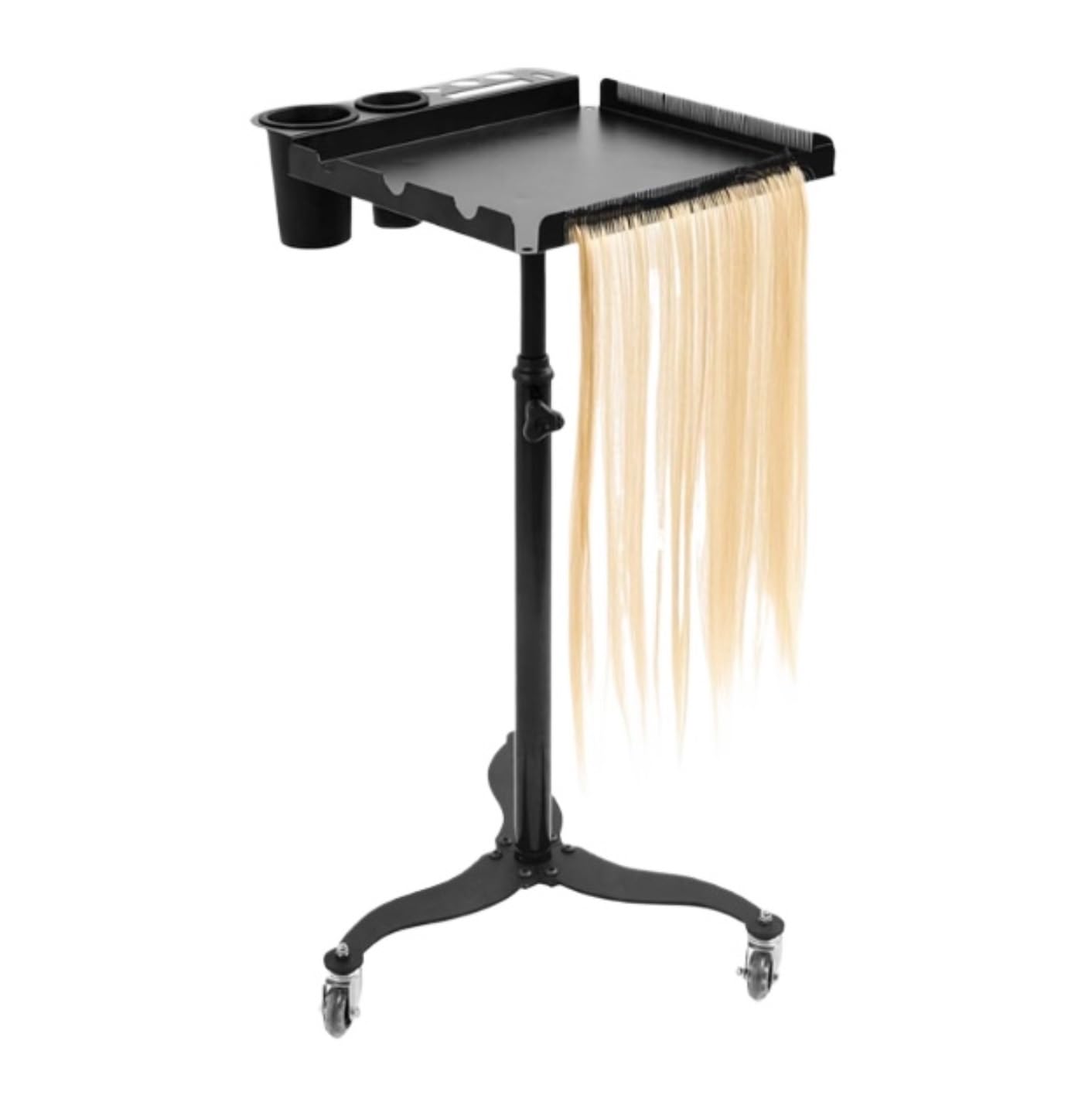 Beauty Hairstylist Tray Rolling Cart Salon Hair Extension Trolley With Storage Platform Trolley