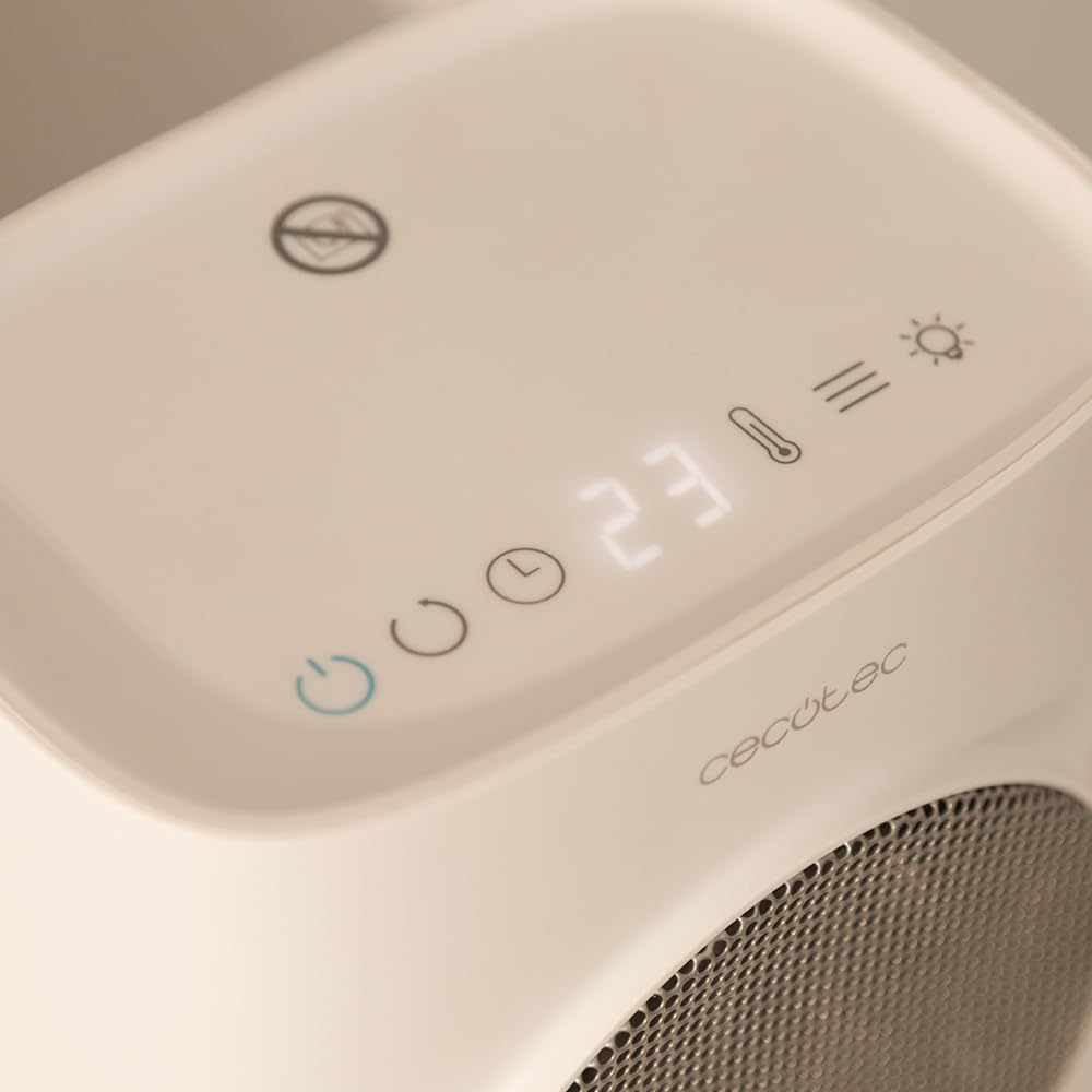 Cecotec Scaldabagno Ceramico ReadyWarm 1570 Max Ceramic Rotate Smart. 1500 W, Tecnologia Ceramica, Touch Screen, Termostato Regolabile, Oscillazione 90º, Timer, Spegnimento Automatico