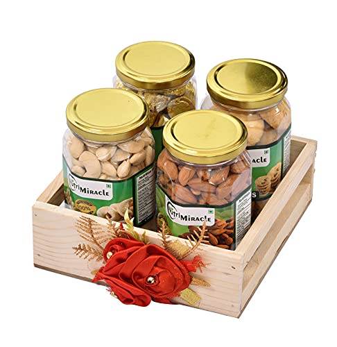 Image of NUTRI MIRACLE Diwali Dry Fruits and Chocolate Gift Hamper | Corporate Client Gift Pack