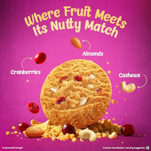 Image of Sunfeast Mom's Magic Bakery Fruit & Nut | Crunchy Cookies Loaded with Fruits & Nuts, 438g