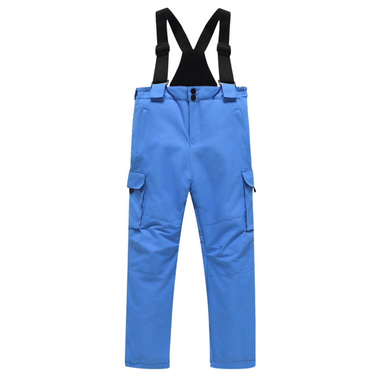 Generisch Pantalon de ski pour enfants : pantalon de neige garçon extra large pantalon de snowboard long pantalon d'hiver combinaison de neige thermique grandes tailles combinaison de ski combinaison