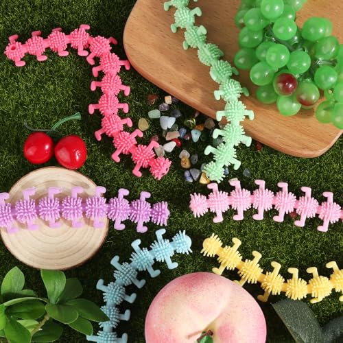 GHVACZS 15 Stück Stretchy Caterpillar, Caterpillar Stretchy String Spielzeug, Bunte Stretchy Toy, Stretch Spielzeug für Kinder und Erwachsene Autismus und ADHD Behandlung