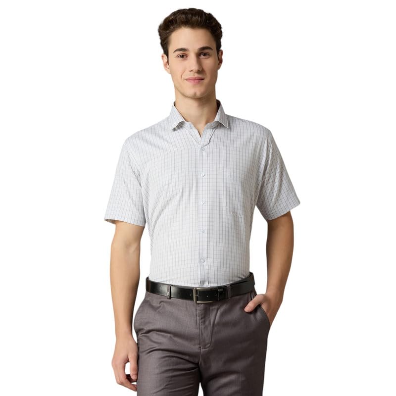 Image of Mark & Albert Men's Half Sleeves Cotton Formal Shirt