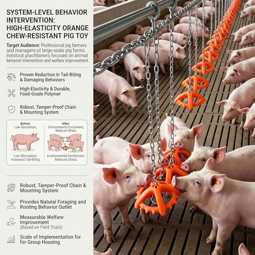 Chaîne de porcelet en fer pour stopper les morsures de queue en élevage - 6
