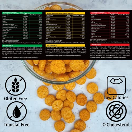 Image of Proseed Jowar Puffs (Spices, Cheese & Tangy Tomato) | 150g x 3 Packs (Total 450g) | Slow Roasted & 100% Veg | No Refined Flour, Sugar & Trans-Fat | Gluten Free | No Palm Oil | Healthy Millet Snacks