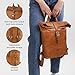 BERLINER BAGS Vintage Genuine Leather Backpack Seattle, Small Backpack, Bookbag for Women - Brown