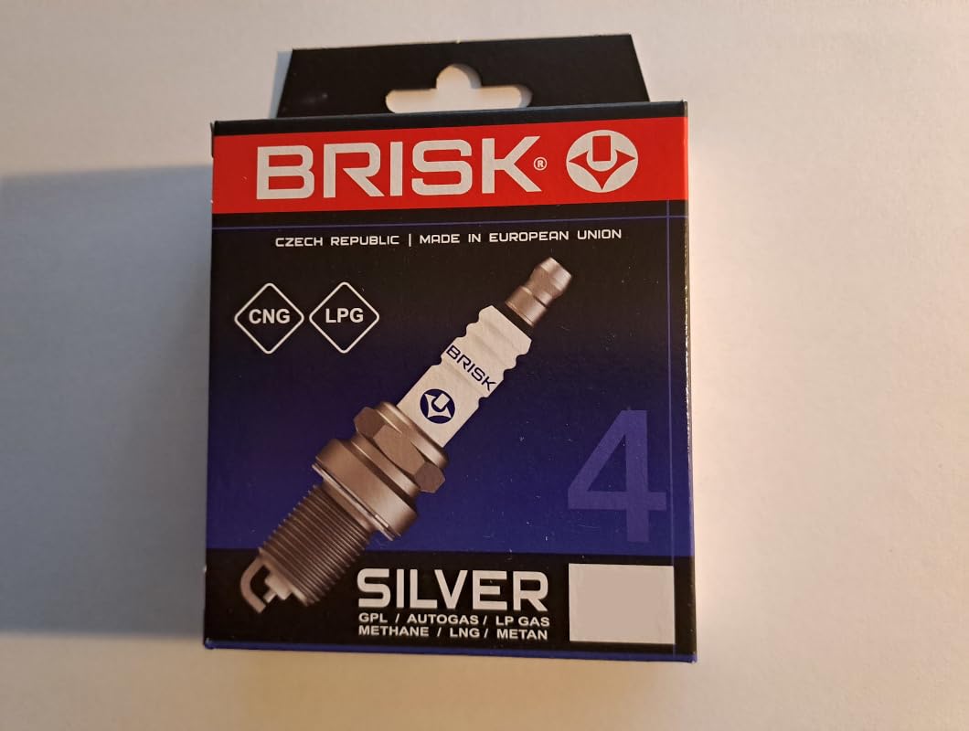 BRISK Silver DR17YS-9 1463 Candele d'accensione Benzina GPL Metano, set di 4