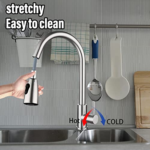 Welan Wasserhahn Küche,Küchenarmatur Ausziehbar Brause 360° Drehbar Spültischarmatur küche Mischbatterie Küche Mit 2 Strahlarten Wasserhahn Küche Ausziehbar - Image 7