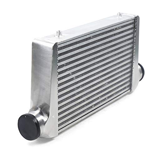 Universal Front Mount Intercooler, 3" Inlet/Outlet Aluminum Turbo Intercooler, Overall Size 25"X12"X3", Coresize 18"X12"X3" (3" Inlet/Outlet, 25"X12"X3") #TOP10