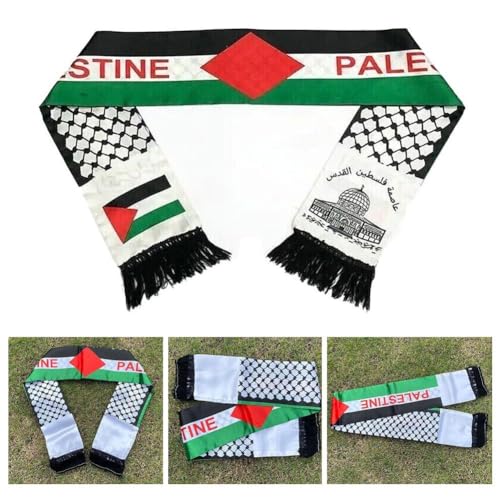 Palestine Flag Scarf,Palestine Flag Shawl Sash Stole Wraps Scraf,Double Side Scarf Palestine Satin Scarf,for Women Men4