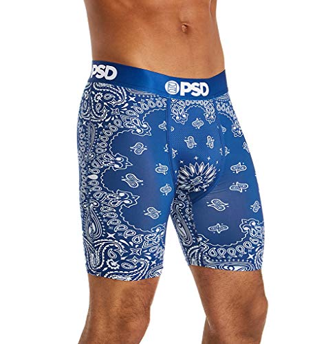 PSD Men's Brief Underwear Bottom (Blue/Blue Bandana, M)