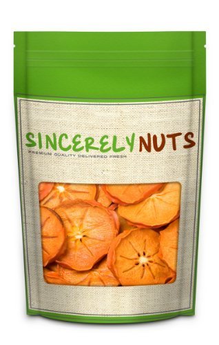 Sincerely Nuts Dried Persimmons (2 LB)-Vegan, Gluten-Free and Kosher-Dried and Sliced Fruit - Tasty Cooking Staple for Your Favorite Dishes - BBQ, Smoothies, Oatmeal, and More