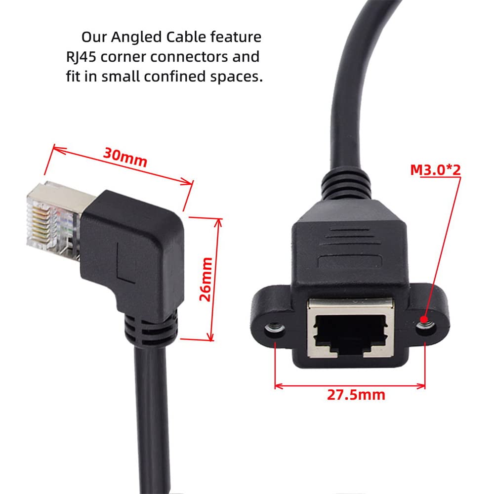 Vhbw Cavo di prolunga Ethernet LAN Cat6 con connettore RJ45 maschio femmina da 0.5m compatibile con montaggio a pannello nero | Leroy Merlin
