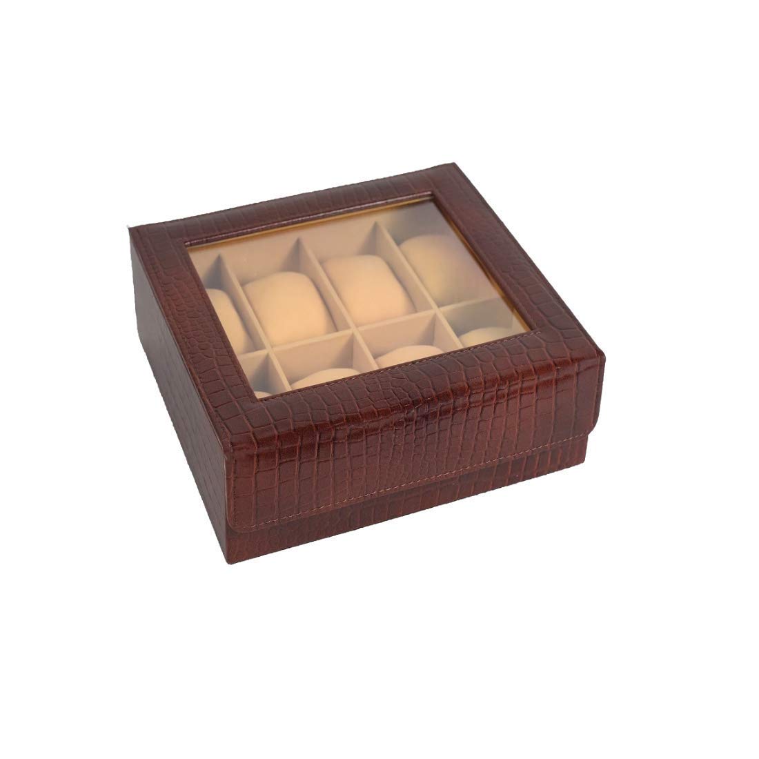 Stones Bridge Genuine Leather Portable Watch Box. Display Box Case Organizer with Glass Window for Men & Women 8 Slots (Brown)… (B08SM3R5K1) Amazon Price History, Amazon Price Tracker
