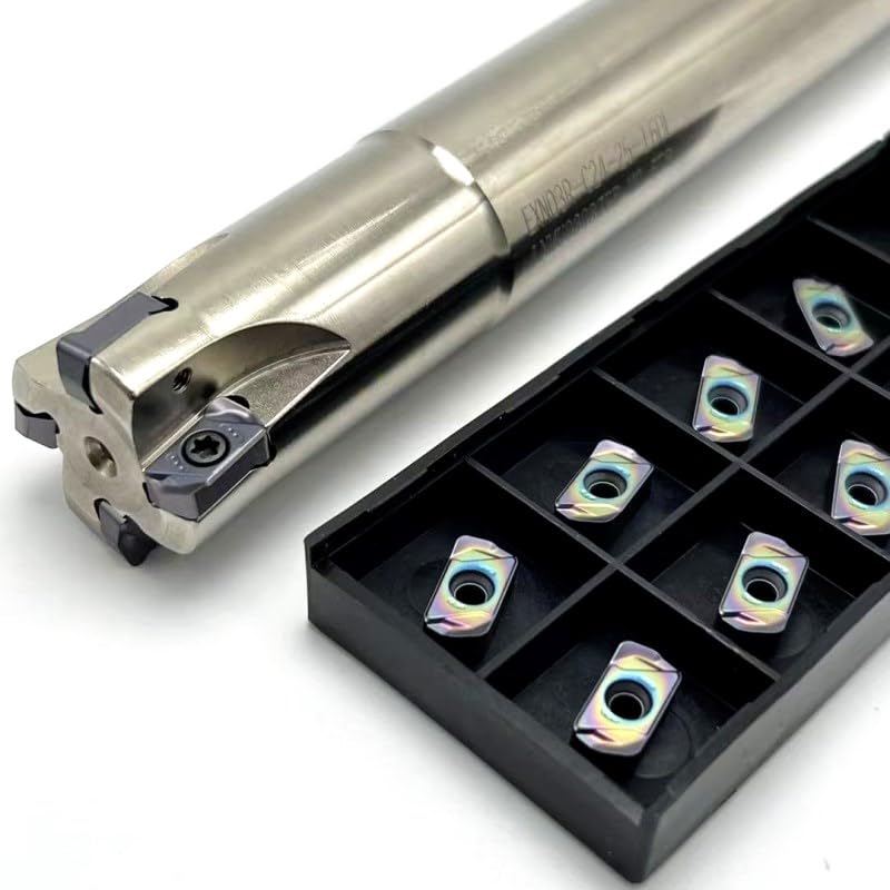 Tool Part for EXN03R HSS CNC Milling Cutter Bar EXN03R Plane Milling Machine Ultra-high Feed Lathe Tool 0303ZER Alloy Double-Sided Insert - (Cutting Edge Diameter: EXN03R C32-35-200-5T)