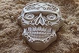  Calavera mexicana figura decoracion pared, Santa muerte tallada en madera de arce. La catrina