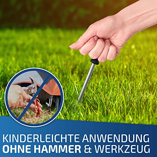 Schraubheringe Blaustein Zeltheringe – 25 robuste Erdnägel