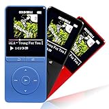 FecPecu Portable 8GB MP3 Player, Expandable Up To 64GB, Blue