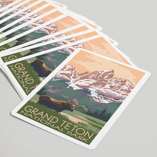 Baraja de 52 cartas Poker Lantern Press Grand Teton miniatura 5