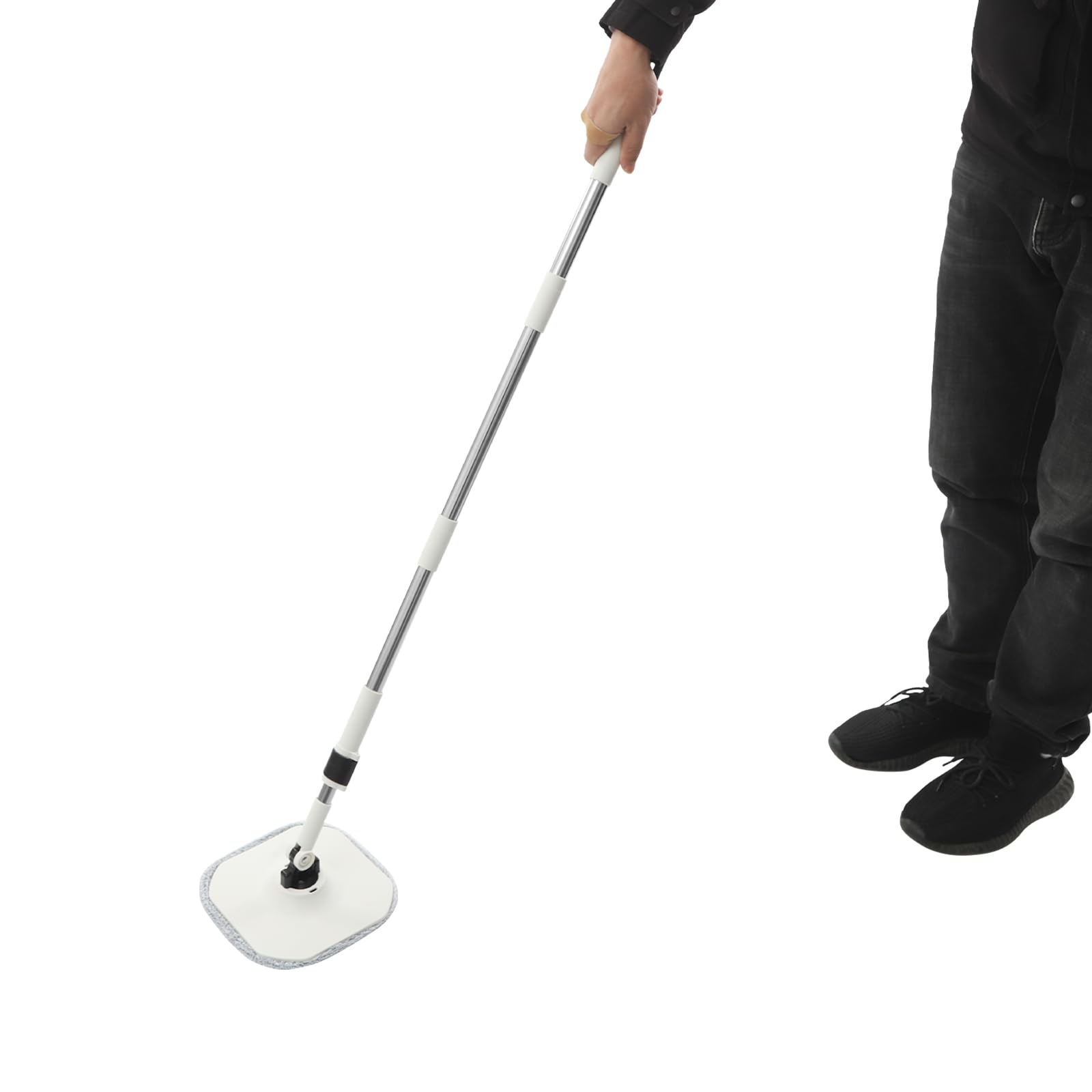 IVYROLL Spin Mop and Bucket Kit, Spinning Mop Bucket System with Clean Dirty Water Separation, 3 Microfiber Refills, 360 Swivel Head for Hardwood Tile Laminate Floors