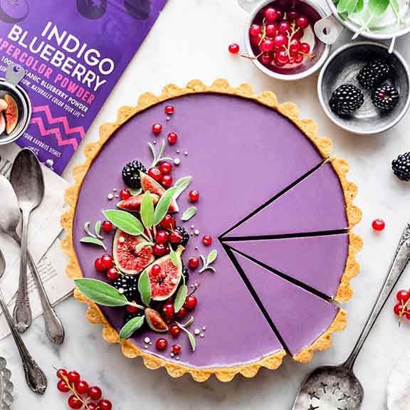 Polvo orgánico de arándanos índigo, polvo colorante alimentario morado, sin gluten, sin OMG, 5 onzas (paquete de 1) 4